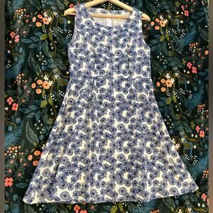 Mata Traders Blue Sleeveless Scoop Neck Midi Dress